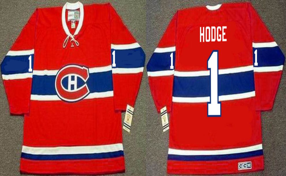 2019 Men Montreal Canadiens #1 Hodge Red CCM NHL jerseys